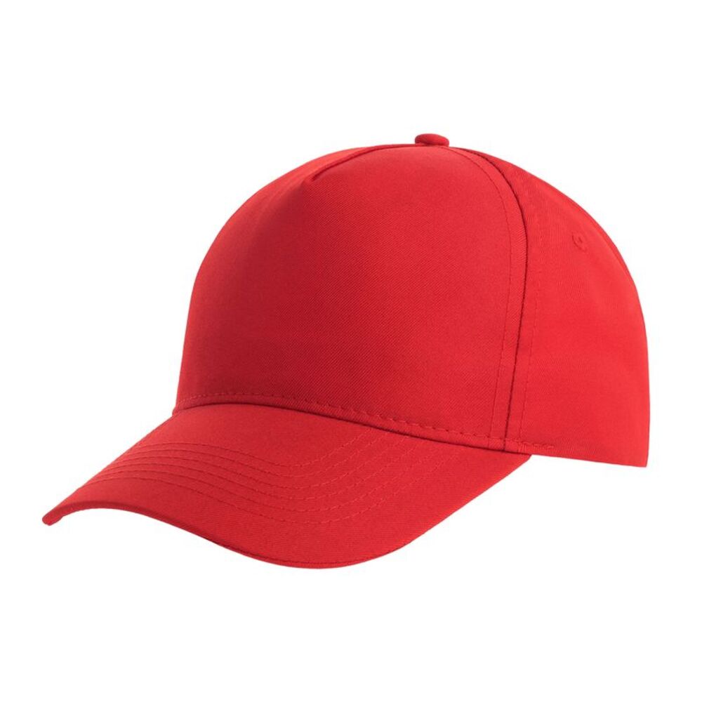Atlantis Childrens/Kids Recy Five 5 Panel Recycled Baseball Cap / Red